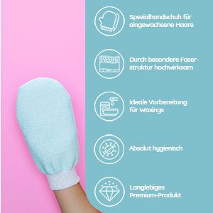 PINK Face &amp; Body Peeling-Handschuh – Mintgrün